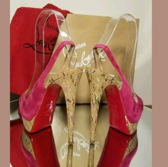 Christian Louboutin Lady Peep Sling Pumps 35.5 - Picture 3 of 8
